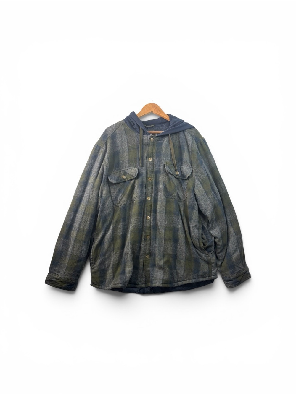 Legendary Outfitters Flannel Plaid Shirt Jacket Men’s Size 2XL Green Blue